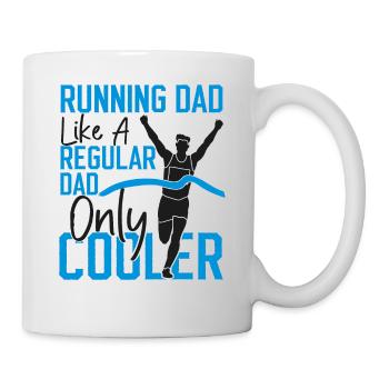 Coureur de course Semi-marathon Papa - Mug blanc - blanc - Droite