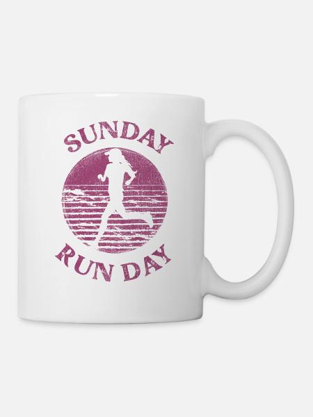 Running Runner Half Marathon Retro - Tasse - Weiß