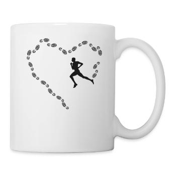 Running Runner Semi-Marathon Coeur - Mug blanc - blanc - Droite