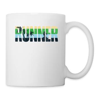 Running Runner Semi-Marathon Rétro - Mug blanc - blanc - Droite