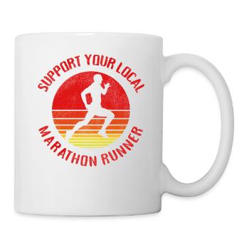 Running Runner Half Marathon Retro - Tasse - Weiß - Rechts