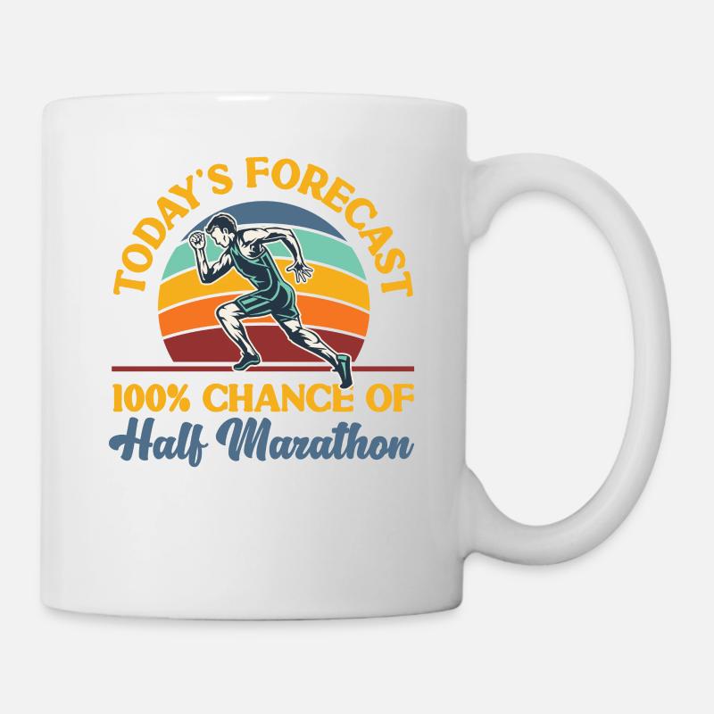 Running Runner Semi-Marathon Rétro - Mug blanc - blanc