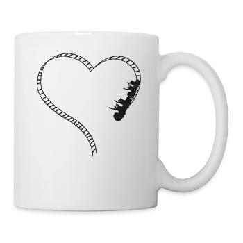 Roller Coaster Heart - Tasse - Weiß - Rechts
