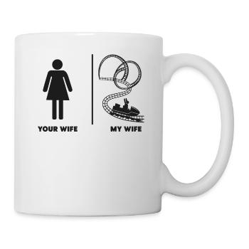 Montagnes russes Femme Ta Femme Mon - Mug blanc - blanc - Droite
