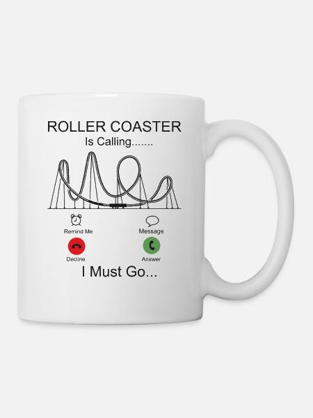 Affichage du téléphone Roller Coaster - Mug blanc - blanc