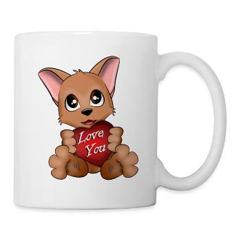 Der Welpe liebt dich - Tasse - Weiß - Rechts
