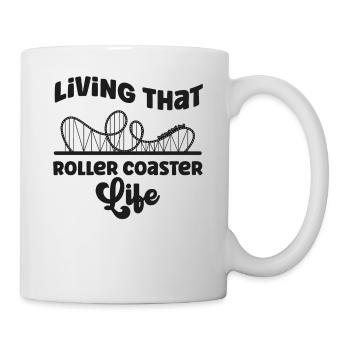 Montagnes russes Vivre ce rouleau - Mug blanc - blanc - Droite