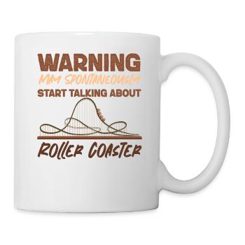 Avertissement de montagnes russes mai - Mug blanc - blanc - Droite