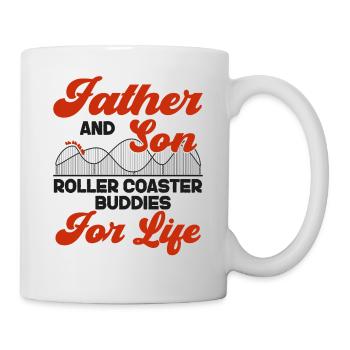 Scooter Coaster Father Dad Son - Mug - white - Right