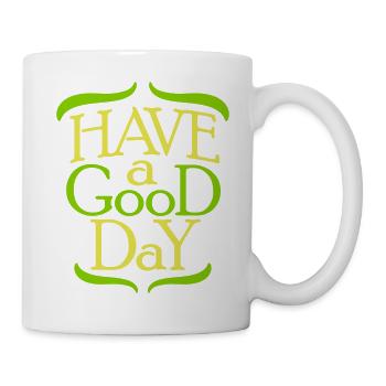 Bonne journée - Mug blanc - blanc - Droite