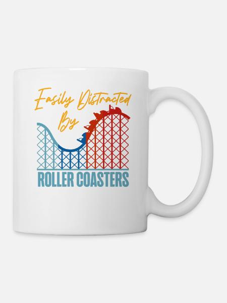 Roller Coaster Easily Distracted - Tasse - Weiß