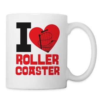 Roller Coaster Heart I Love Roller - Tasse - Weiß - Rechts