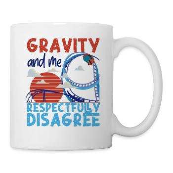 Montagnes russes Gravity et moi - Mug blanc - blanc - Droite