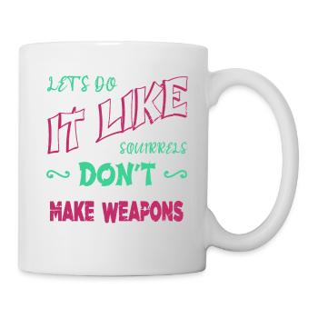 present love family bird funky fun flower power - Tasse - Weiß - Rechts