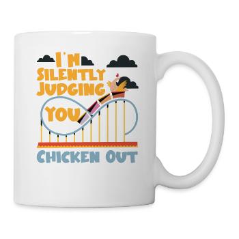 Scooter Coaster Je suis silencieusement - Mug blanc - blanc - Droite