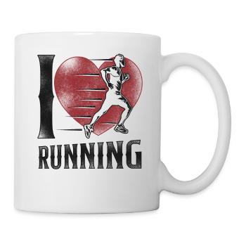 Running Runner Half Marathon Heart - Tasse - Weiß - Rechts