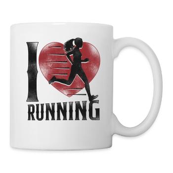 Running Runner Half Marathon Heart - Tasse - Weiß - Rechts