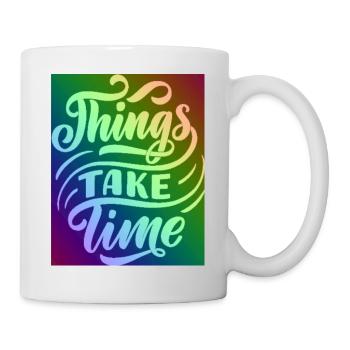 colourful typography - Mug - white - Right