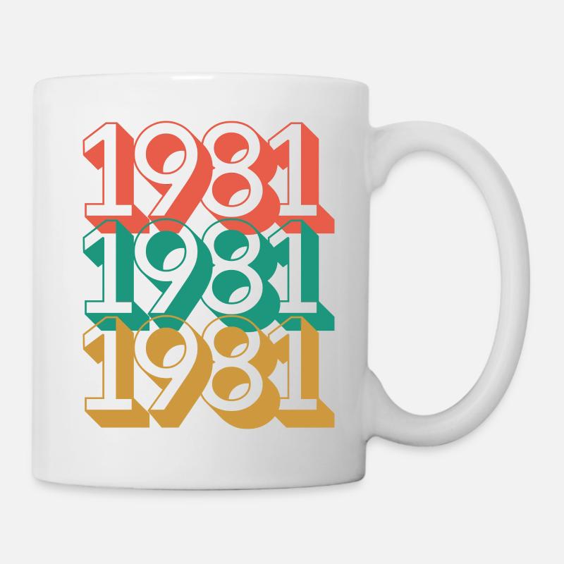 Anniversaire année 1981 / Vintage 1981 - Mug blanc - blanc