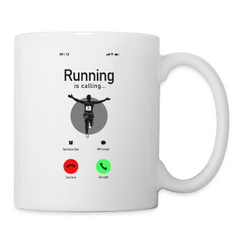 Running Runner Half Marathon Phone - Mug - white - Right