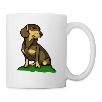 Dackel - Tasse - Weiß - Rechts