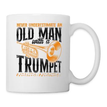 Trumpet Player Dad Father Retired - Tasse - Weiß - Rechts