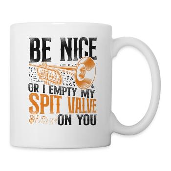 Trompettiste Vintage Be Nice ou - Mug blanc - blanc - Droite