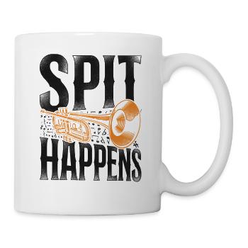 Trumpet Player Pun Vintage Spit - Mug - white - Right