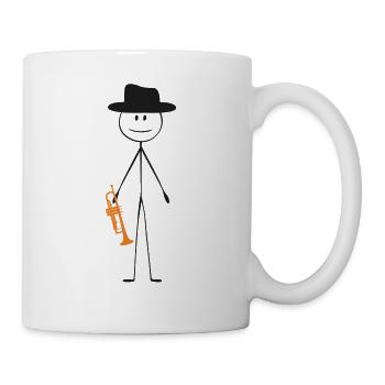 Trumpet Player Vintage - Tasse - Weiß - Rechts