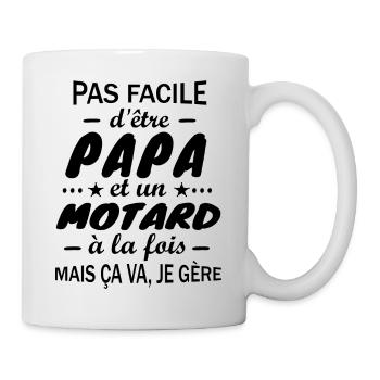 papa et motard / papa motard - Mug blanc - blanc - Droite