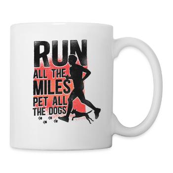 Running Runner Demi-Marathon Chien - Mug blanc - blanc - Droite