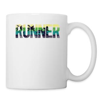 Running Runner Semi-Marathon Rétro - Mug blanc - blanc - Droite