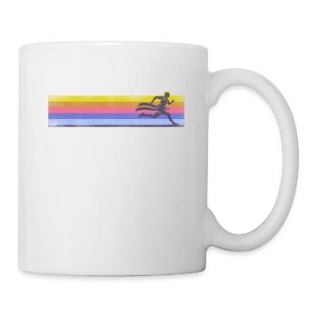 Running Runner Half Marathon Retro - Mug - white - Right