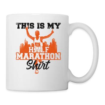 Running Runner Half Marathon - Tasse - Weiß - Rechts