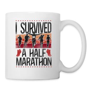 Running Runner Half Marathon - Tasse - Weiß - Rechts