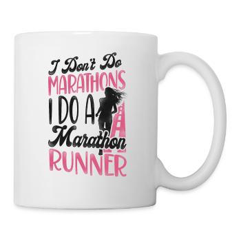 Running Runner Half Marathon - Tasse - Weiß - Rechts