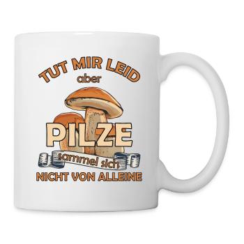 Pilze Pilzsammler Mykologe Steinpilz - Tasse - Weiß - Rechts