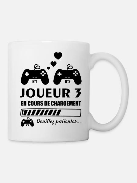 Joueur 3 en cours de chargement Veuillez patienter - Mug blanc - blanc
