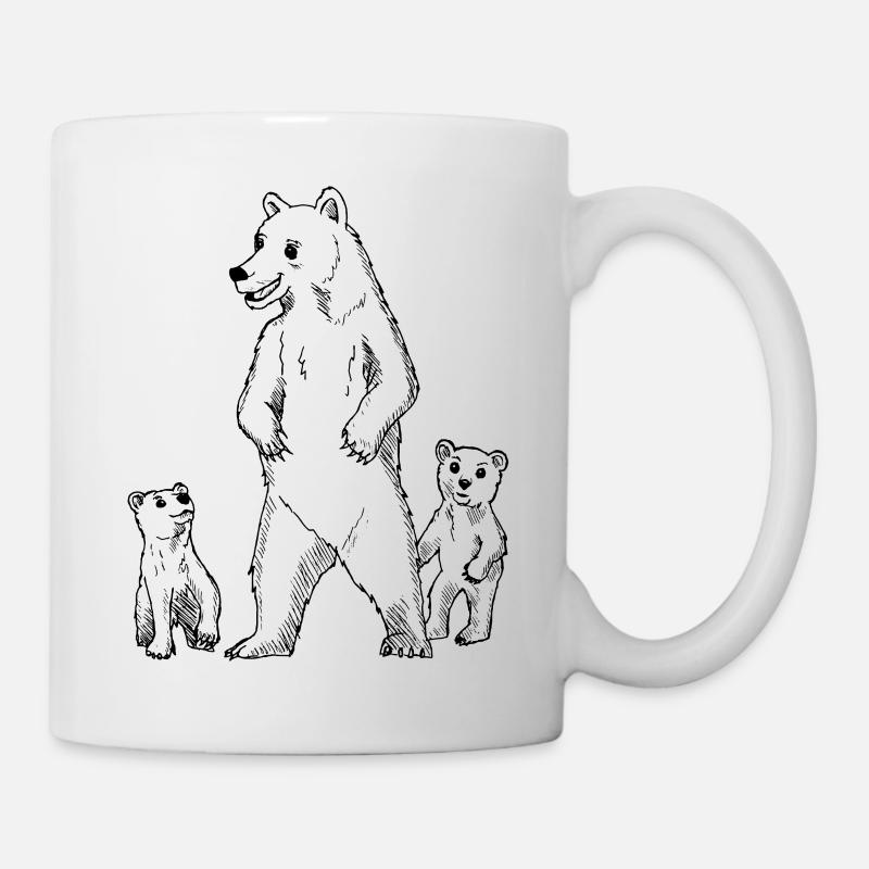 Bären Mutter Vater - Tasse - Weiß