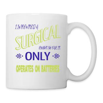 funny gift artificial awesome - Tasse - Weiß - Rechts