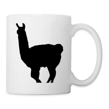 Llama Alpaca Silhouette Funny No Drama Llama - Mug - white - Right