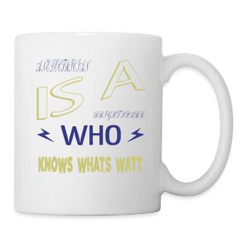 électricien apprenti électricien de bière génial - Mug blanc - blanc - Droite