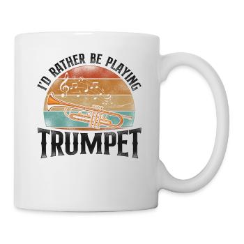 Trumpet Player Vintage Retro I'd - Tasse - Weiß - Rechts