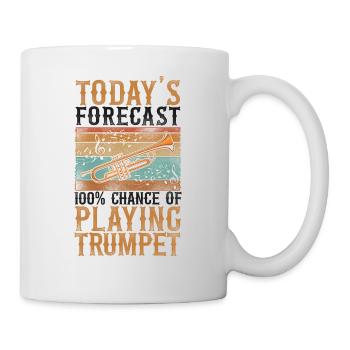 Trumpet Player Vintage Retro - Tasse - Weiß - Rechts