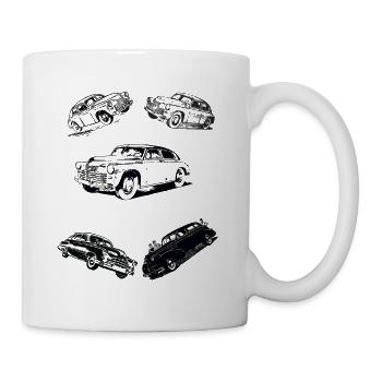 Chemise de voiture - Mug blanc - blanc - Droite