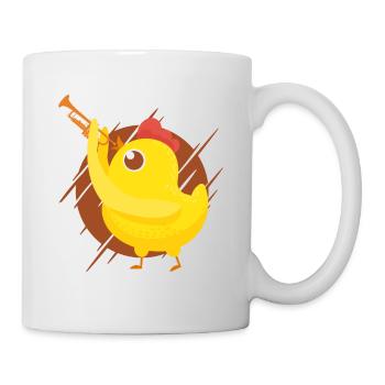 Trumpet Player Girl Chicken - Mug - white - Right