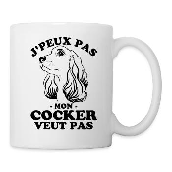 Je PEUX PAS MON COCKER VEUT PAS 3 - Mug blanc - blanc - Droite