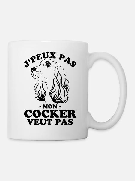 Je PEUX PAS MON COCKER VEUT PAS 3 - Mug blanc - blanc