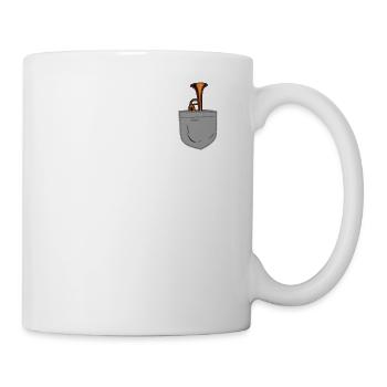 Trumpet Player Pocket - Tasse - Weiß - Rechts