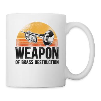 Trumpet Player Pun Vintage Retro - Tasse - Weiß - Rechts